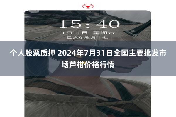 个人股票质押 2024年7月31日全国主要批发市场芦柑价格行情