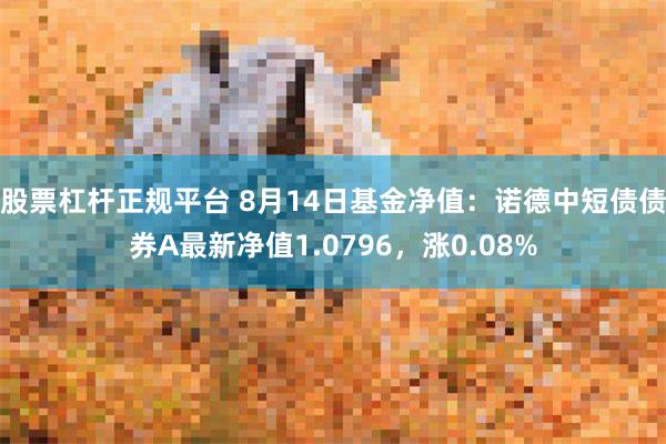 股票杠杆正规平台 8月14日基金净值：诺德中短债债券A最新净值1.0796，涨0.08%