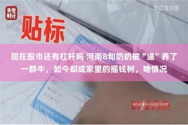 现在股市还有杠杆吗 河南8旬奶奶被“逼”养了一群牛，如今却成家里的摇钱树，啥情况