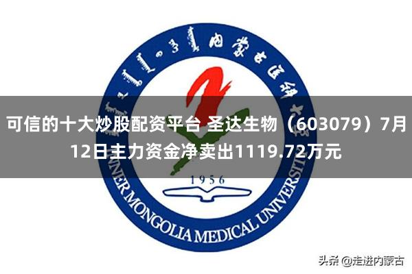 可信的十大炒股配资平台 圣达生物（603079）7月12日主力资金净卖出1119.72万元