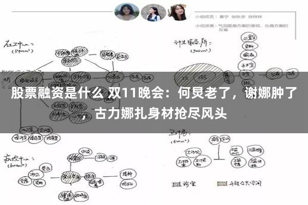 股票融资是什么 双11晚会：何炅老了，谢娜肿了，古力娜扎身材抢尽风头