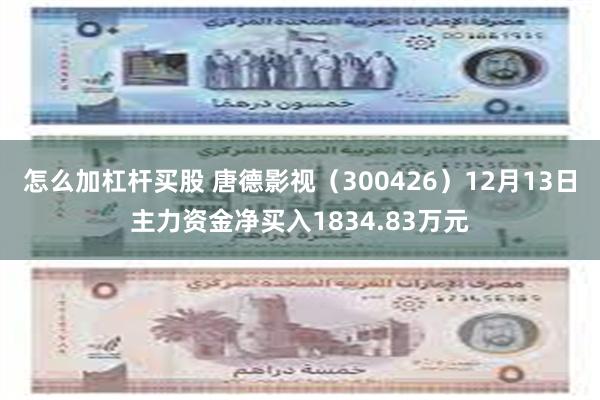 怎么加杠杆买股 唐德影视（300426）12月13日主力资金净买入1834.83万元