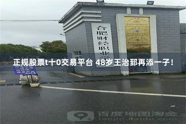 正规股票t十0交易平台 48岁王治郅再添一子！