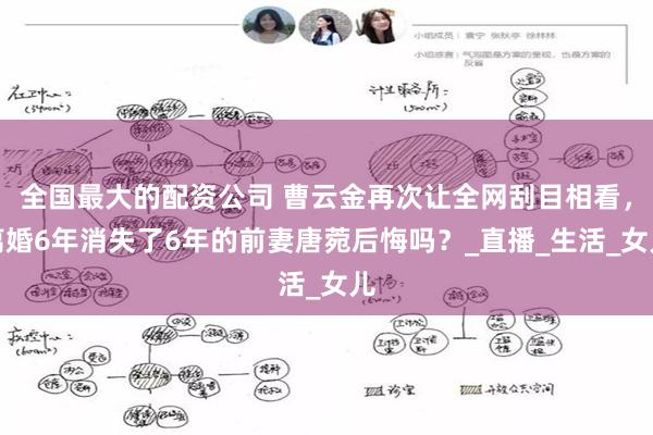 全国最大的配资公司 曹云金再次让全网刮目相看，离婚6年消失了6年的前妻唐菀后悔吗？_直播_生活_女儿